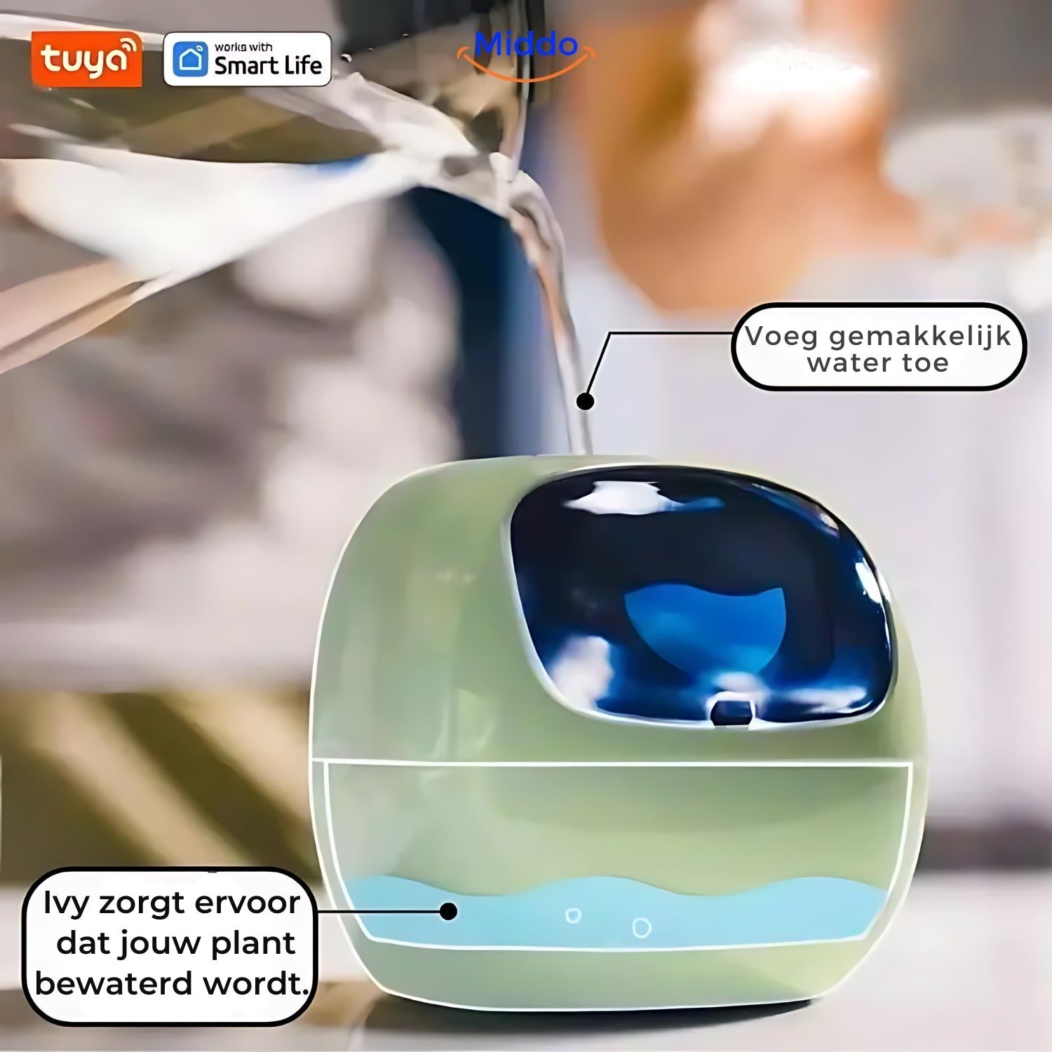 Happy Ivy™ - SMART Bloempot voor Automatische Plantenverzorging