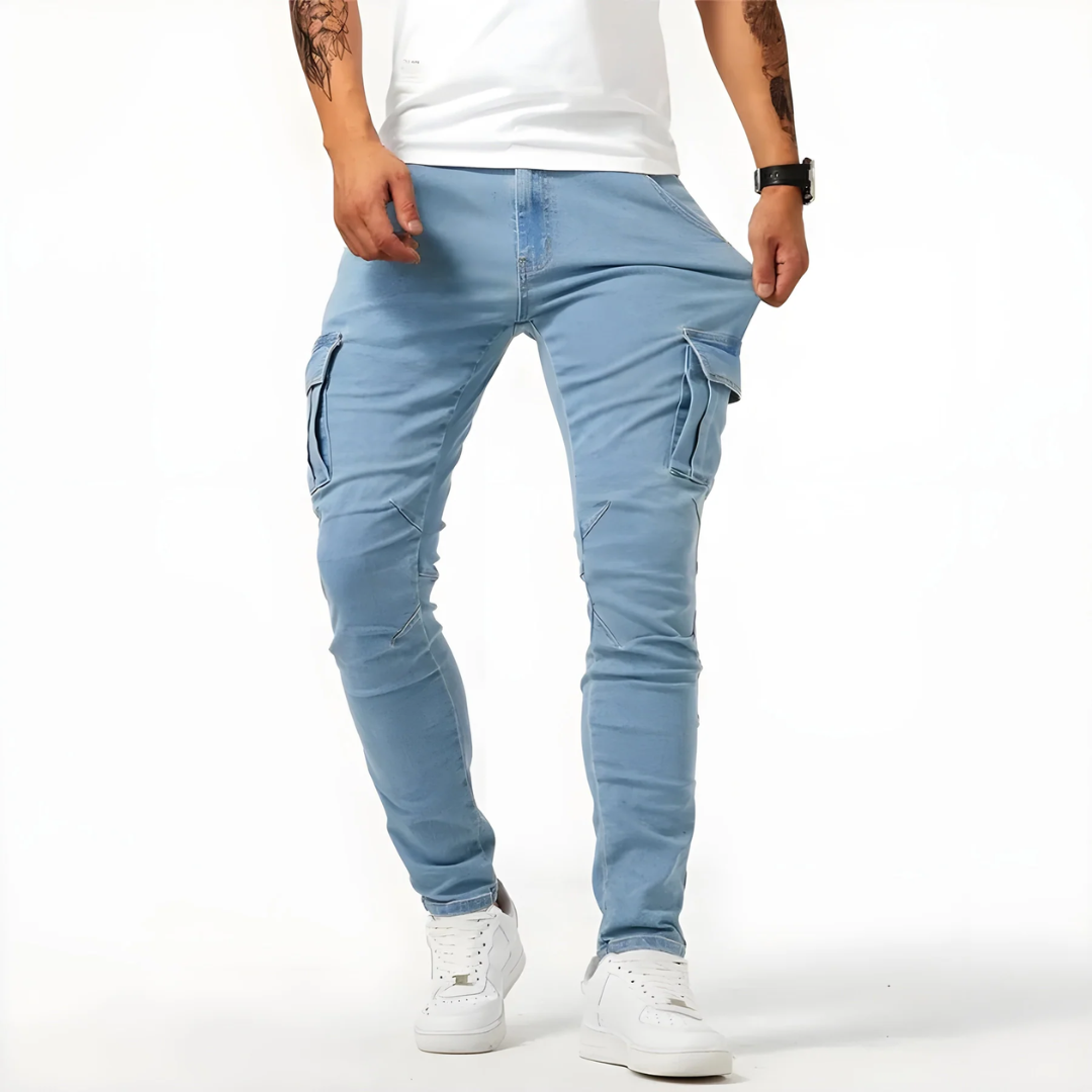 Alpha | Denim Cargo Pants - 50% OFF !