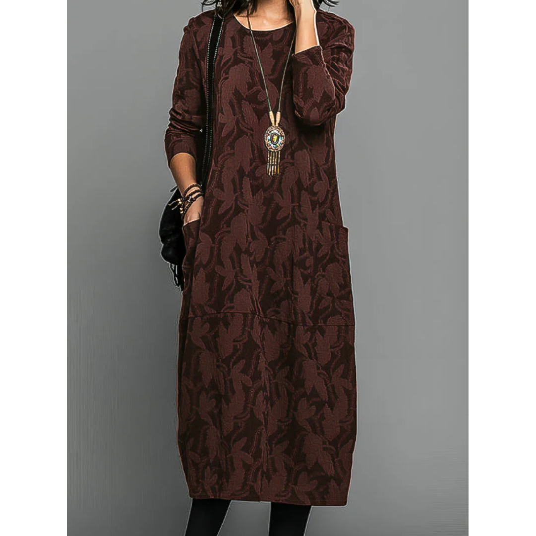 Elena™ | Casual Round Neck Winter Dress