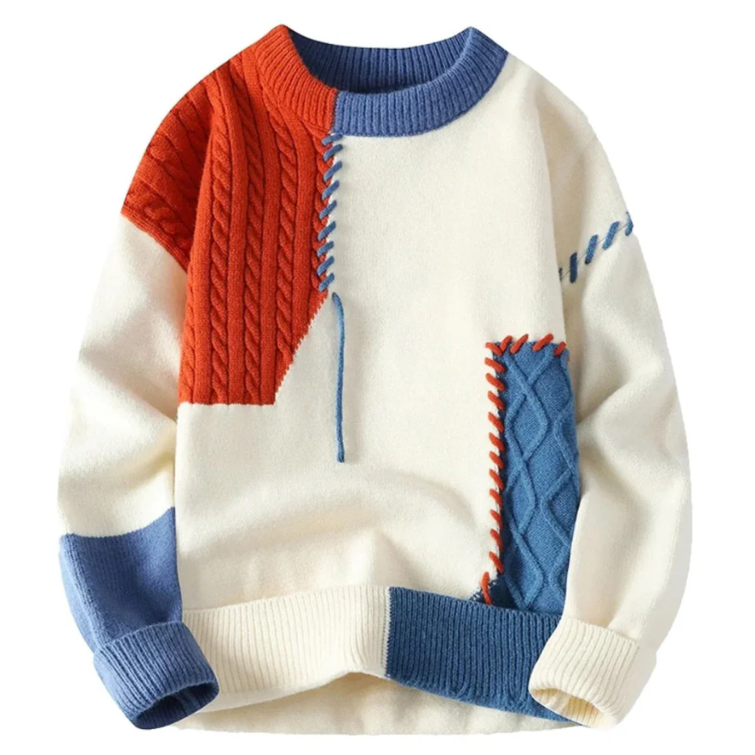 Cozy Patch | Stylish Patchwork Sweater - 50% OFF!