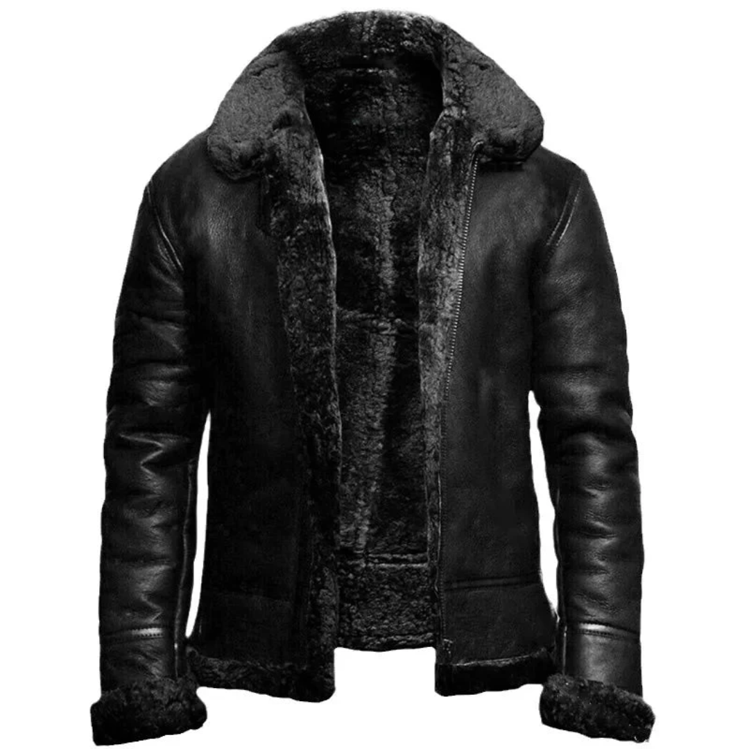 James | Leather Winter Coat - 60% OFF!