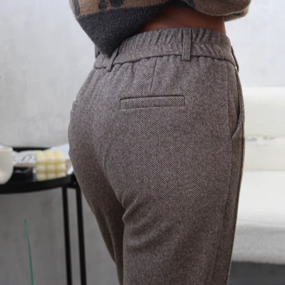 Clara | High-Waisted Tweed Pants