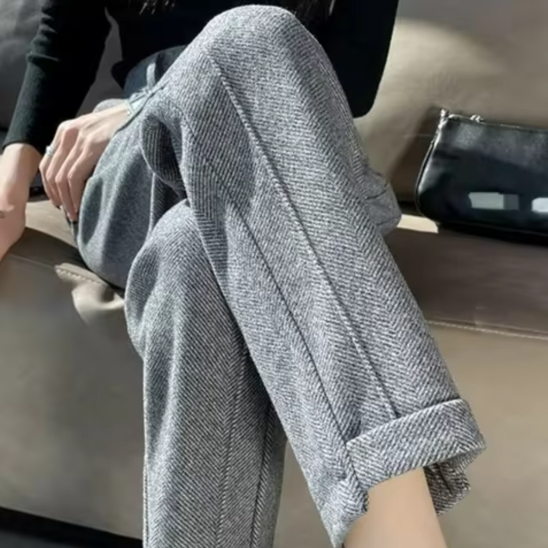 Clara | High-Waisted Tweed Pants