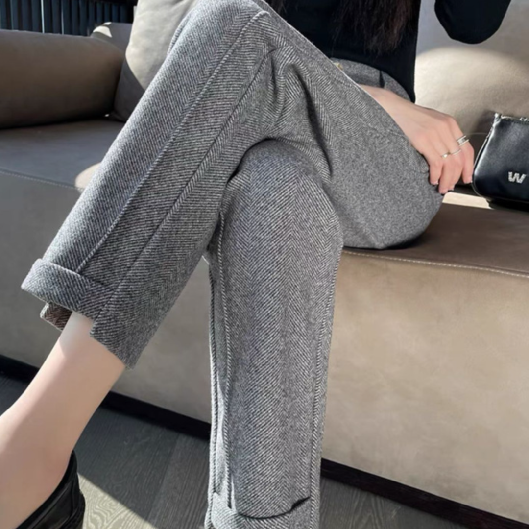 Clara | High-Waisted Tweed Pants